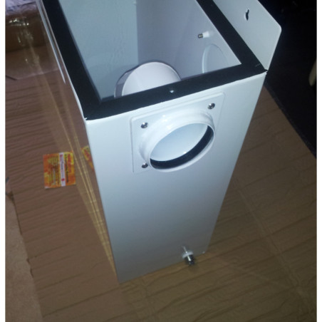 Lateral  right smoke killer for pellet stoves 80 mm diameter
