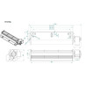 300 x 40 mm ventilatore tangenziale, rullo d60 mm, motore 30 mm destro