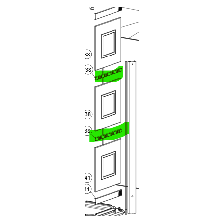 Cornice Inox per sostegno ceramiche La Nordica Extraflame