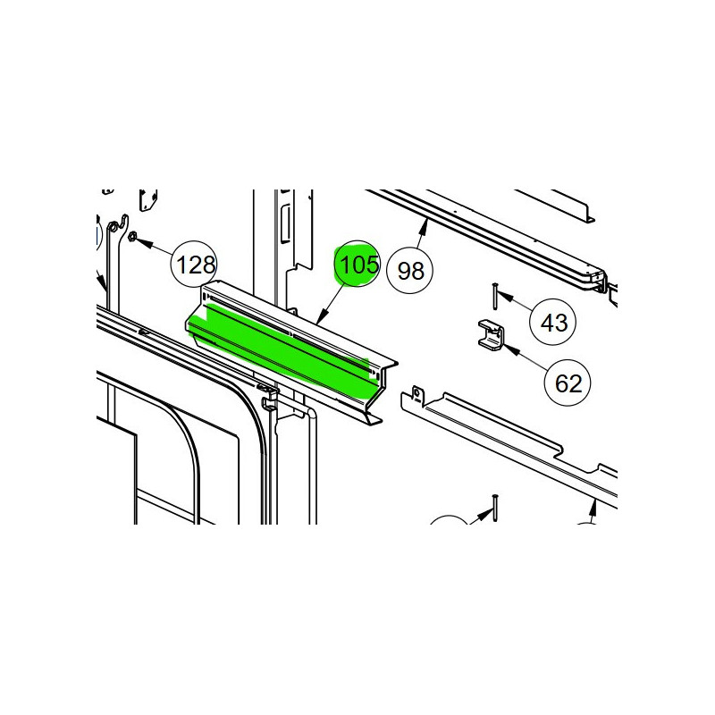 Assieme deflettore Comfort P85 e P85 Plus La Nordica Extraflame