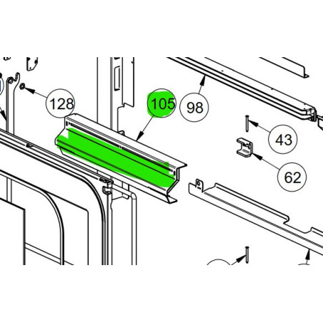 Assieme deflettore Comfort P85 e P85 Plus La Nordica Extraflame