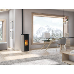 Like 80 stufa a pellet 7,6 kw in ceramica colore  Tortora EK63 Edilkamin 5 stelle conto termico 3.0