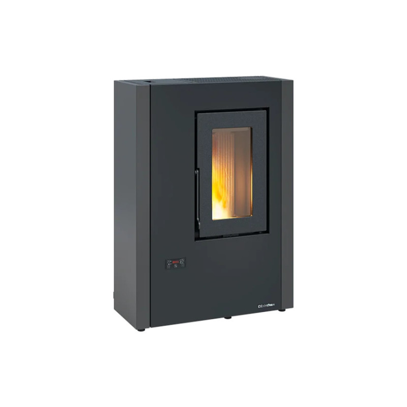 Luisella 5.0 Maxi pellet stove in gray steel 7 kw La Nordica Extraflame