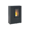 Luisella 5.0 Maxi pellet stove in gray steel 7 kw La Nordica Extraflame