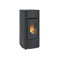 Angelica Plus black hermetic pellet stove La Nordica Extraflame