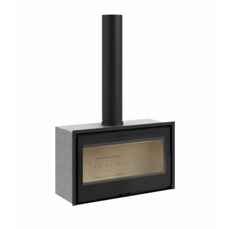 Atrium 100 + T wood-burning insert 9,1 kw with ventilation kit Rocal