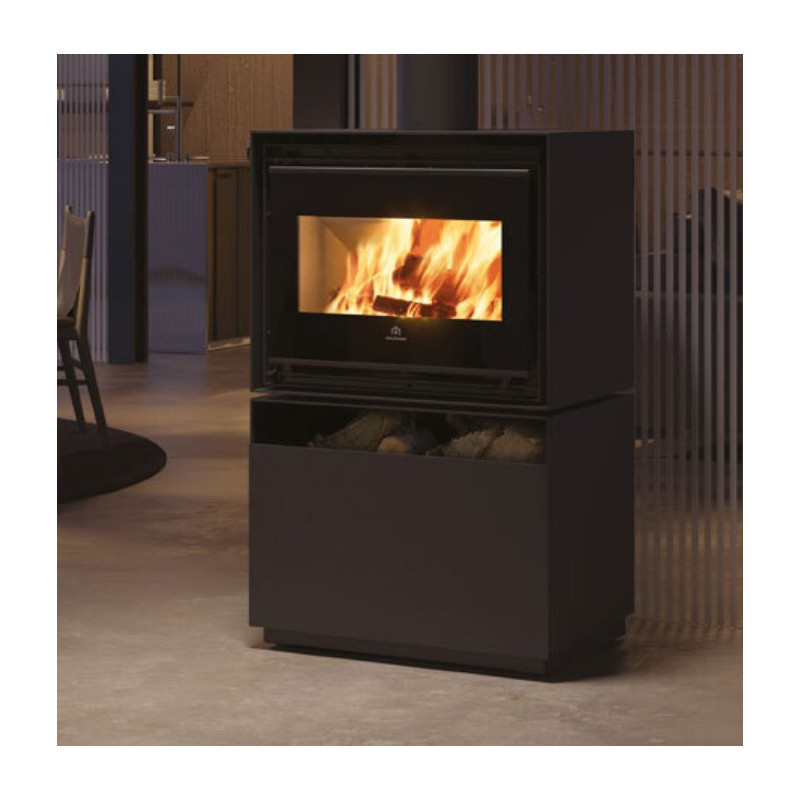 Bench 54 Edilkamin stufa camino a legna con panca 70 cm, focolare bianco 5 stelle offerta