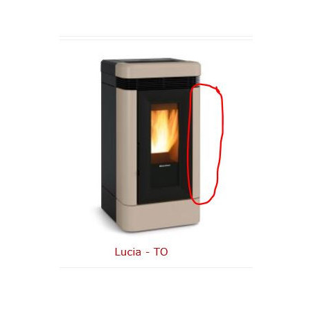 ceramica Lucia Extraflame Laterale colore tortora, destra oppure sinistra