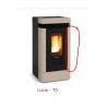 ceramica Lucia Extraflame Laterale colore tortora, destra oppure sinistra