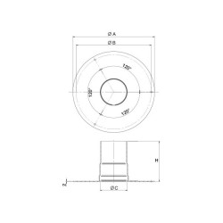 Rosone di finitura nero