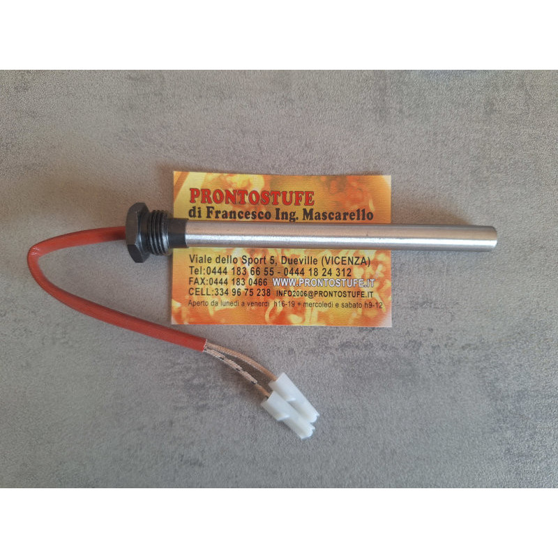 Candeletta resistenza accensione caldaia Palazzetti CT PRO  e altre  12,5 mm diametro , lunga 160mm filetto 1/2 pollice