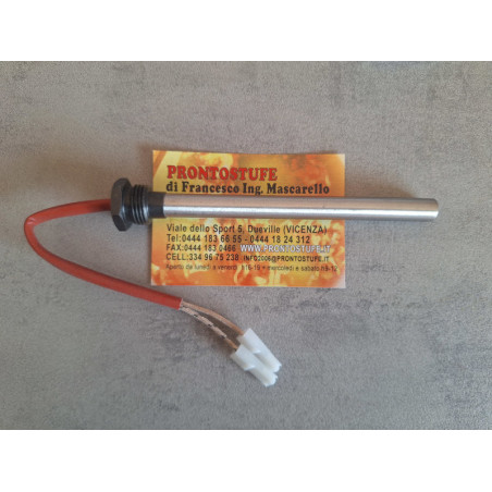 Candeletta resistenza accensione caldaia Palazzetti CT PRO  e altre  12,5 mm diametro , lunga 160mm filetto 1/2 pollice