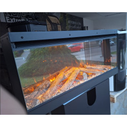 Offerta solo ritiro a Dueville  Lumen 1200  con cornice Antracite caminetto a led La Nordica Extraflame