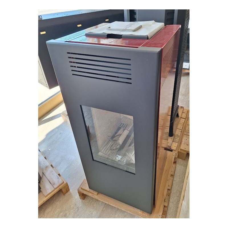 Stufa legna 9.4 kw Noir Xw Caminetti Montegrappa Lh11v ventilata
