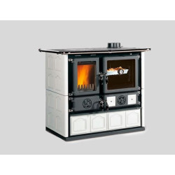 Wood Burning Cooker Rosa 5.0 VST Maiolica Bianco 8,8 Kw La Nordica Extraflame