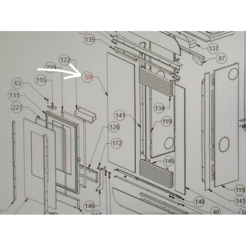 cornice verticale sx vetro nero Beatrice