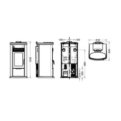 Thermorossi 7000 Evo Easy offerta negozio Dueville stufa a pellet 12.7 kw