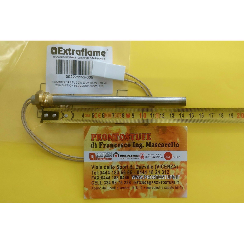 L 145 mm 300 W 230 V D 10 candeletta originale Extraflame 002271152