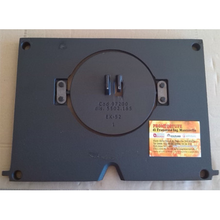 Kit completo di convogliatore e di serranfa fumi in ghisa per Ecostar piana