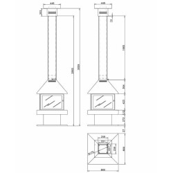 Rcr Graffiti  100 con guscio o box Rocal inserto a legna
