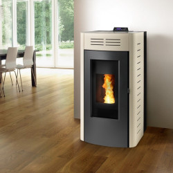 Termostufa Pellet Idro Naturale Modello Isola AQ 15 kW Caminetti Montegrappa 