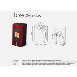 Tosca Stufa Hydro Pellet 15 KW Eva Calor