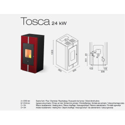 Tosca Stufa Hydro Pellet 15 KW Eva Calor