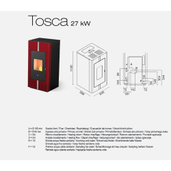 Tosca Stufa Hydro Pellet 27 KW Senza ACS Eva Calor