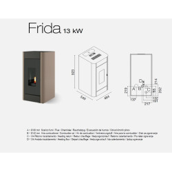 Frida Stufa a Pellet Hydro 13 KW Eva Calor