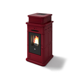 Erminy pellet stove in majolica Eva Calor 9 kW