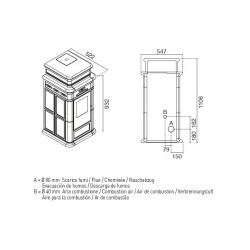 Erminy pellet stove in majolica Eva Calor 9 kW