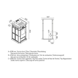 Alina Stufa Pellet Maiolica Eva Calor 9 kW