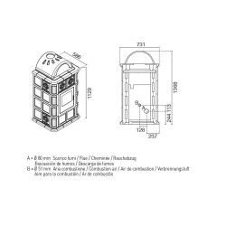 Rosy Stufa Pellet Maiolica Eva Calor 13KW