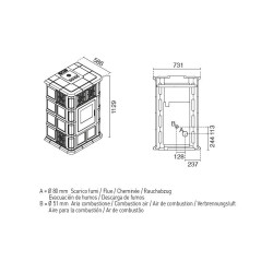 Maria Stufa Pellet Maiolica Eva Calor 13KW