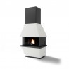 Donatello pellet stove with black glass Eva Calor 11 kW