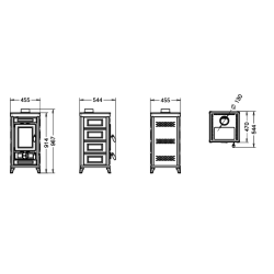 Sofia wood stove in majolica 7,5 Kw Thermorossi