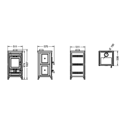 Ilaria Easy wood stove in majolica 10.8 Kw Thermorossi