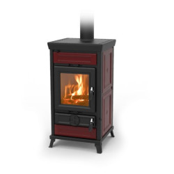 Ilaria Easy wood stove in majolica 10.8 Kw Thermorossi