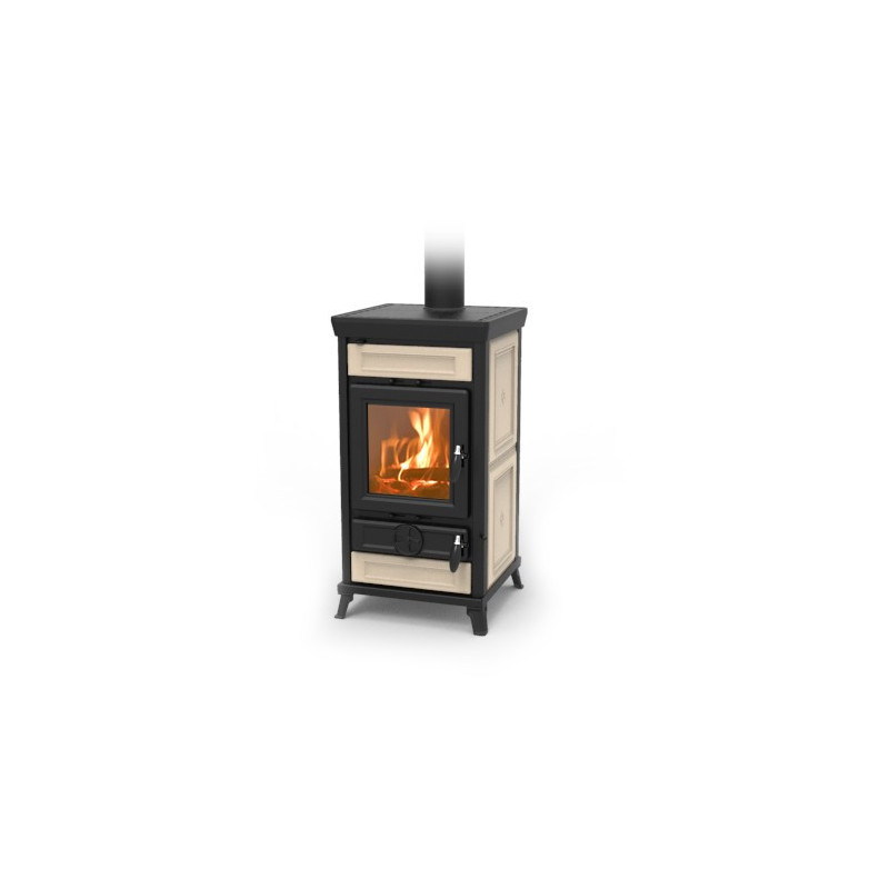 Ilaria Easy wood stove in majolica 10.8 Kw Thermorossi