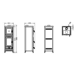 Anna evo easy stufa a legna con forno Thermorossi 5 stelle