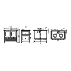Cucina a legna Viola evo Beige Maiolica 12.1 Kw Thermorossi