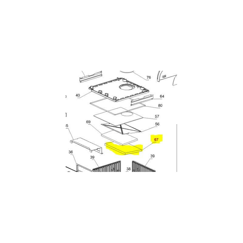 Deflettore in vermiculite rossella inserto 100 crystal luna bII la nordica