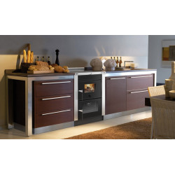 Cucina a Legna Vicenza Evo Nera da incasso La Nordica Extraflame