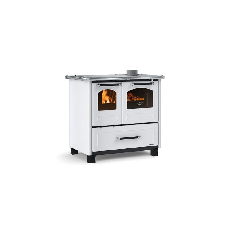 Woodburning Cooker Family 4,5 White 7,5 kw La Nordica Extraflame