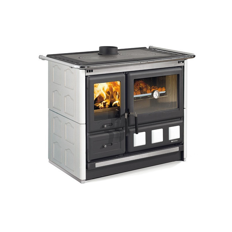 Wood burning cookers Rosa XXL VST majolica White 8,5 kw La Nordica Extraflame
