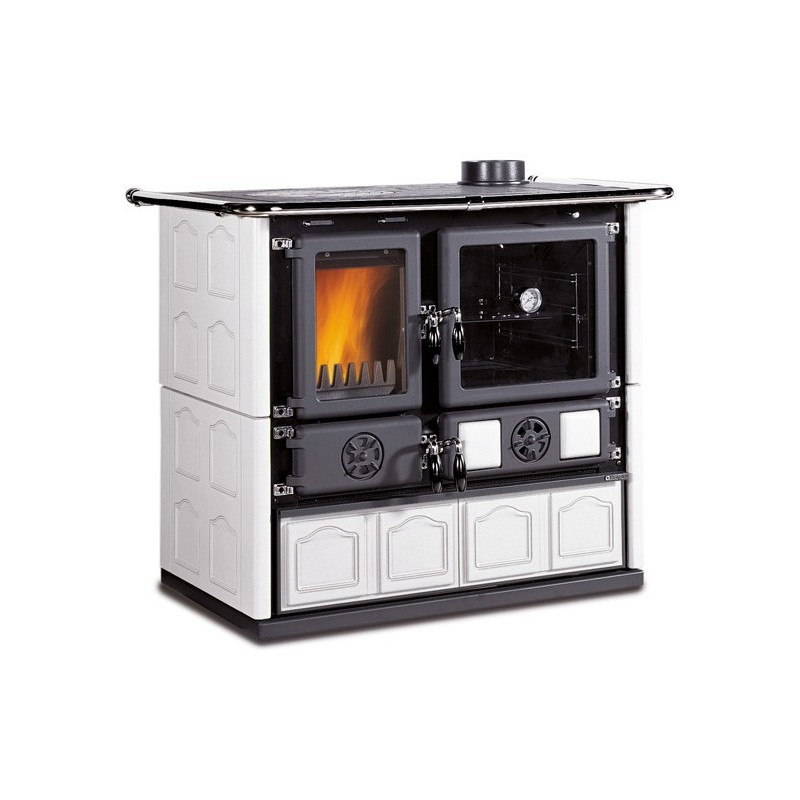 Wood burning cookers Rosa Majolica 4.0 VST White 8.4 kw La Nordica Extraflame