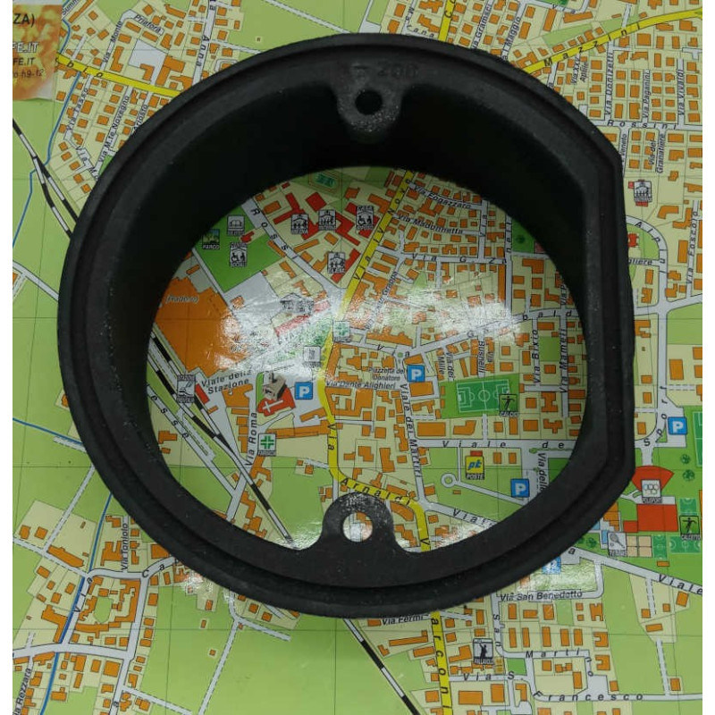 1PZ ANELLO PER STUFE A PELLET NERO OPACO IN SILICONE MM.1,2 - ø cm.8