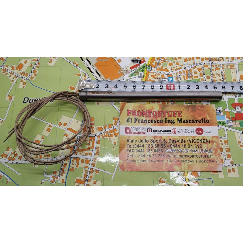 D10 L153mm 300W ,Cartridge heater pellet stove comp. Extraflame