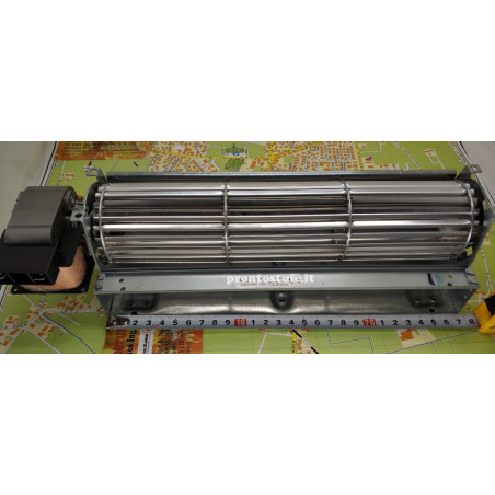270 x 40 mm ventilatore tangenziale, rullo d60 mm, motore 30 mm sinistro