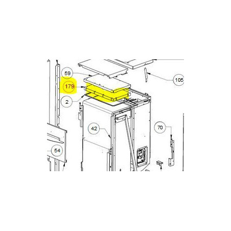 007203017 refrettario on top caldaia pellet LP 14 Extraflame